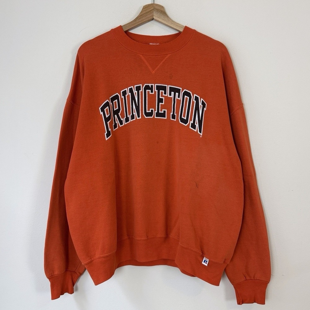 Vintage 90's Princeton University Orange Sweatshirt - XL